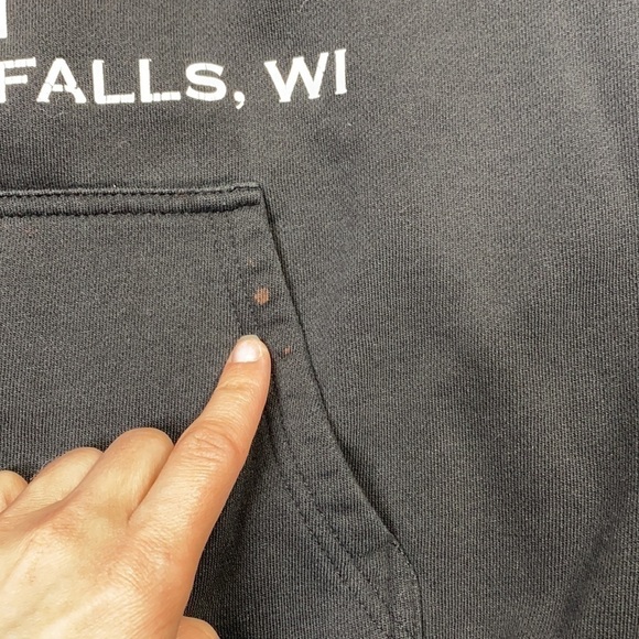 Harley Davidson Al Muth Black River Falls, WI Hooded Sweatshirt Size Medium - Picture 6 of 7